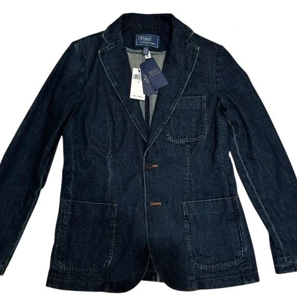 🕶️ Polo Ralph Lauren Cotton Denim Single-Breasted Blazer – Size 4 – NWT 🕶️ - Picture 6 of 12
